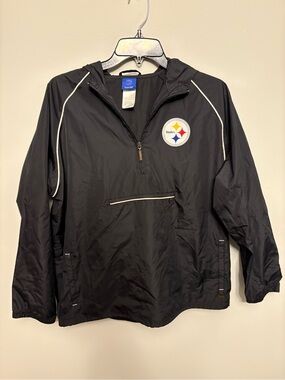 Reebok NFL Pittsburgh Steelers Windbreaker Jacket Large